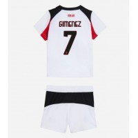AC Milan Santiago Gimenez #7 Vonkajší Detský futbalový dres 2025-26 Krátky Rukáv (+ trenírky)